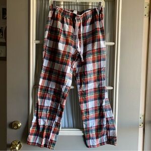 J. Crew Factory Red and Green Plaid Flannel Pajama Pants